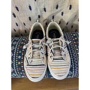 Sperry Pier Wave LTT Slip On Sneakers Stripes Striped Multicolor Women’s